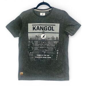 Kangol Born in the UK Raised in New York T-Shirt Black Est 1938 Petite Small